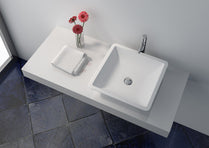 Cast Stone Solid Surface Bathroom Countertop Basin JZ9003