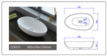 Cast Stone Solid Surface Vessel Countertop Sink JZ9035