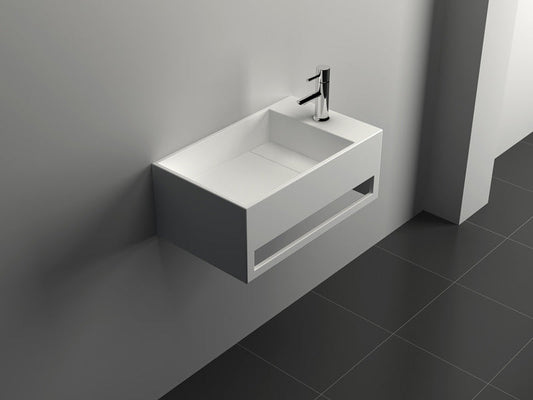 Solid Surface Wall-hung Bathroom Sink JZ1007