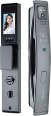 VILA Smart Lock, q7-1 BLK With WiFi, Face Recognition, Display screen,Keypad Digital,Biometric Fingerprint,IC Card,Mechanical key,  Unlock for Apartment Hotel Home Use. COLOR: (BLACK))