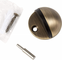 VILA |3704| Floor Door Stop Solid Stainless  Stopper and Rubber Bumper (1 pec)