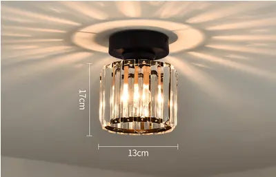 Nordic Luxury Crystal Modern Simple Creative Downlight Foyer Entrance Aisle Corridor ceiling Lights