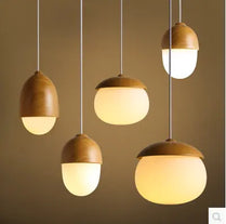 Nordic nut chandelier creative personality restaurant bar restaurant lamp glass chandelier