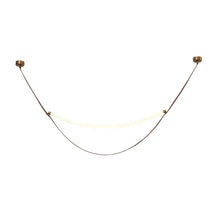 Vintage New creative feature belt chandelier simple designer art leather living room hotel Italian minimalist belt pendant light