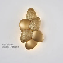 Postmodern Copper Metal wall lamp Bedroom Headboard Cobblestone Staircase Living Room Decoration TV Background Wall Lamp