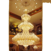 Project Customized Interior Pendant Luxury Chandelier Light for Living Room Hotel Modern Crystal Ceiling Hanging Lamps