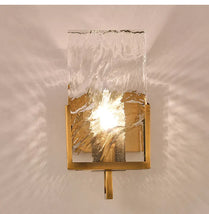 Postmodern Minimalist Nordic Large Luxury Crystal Block Led Wall Lamp Living Room TV Background Wall Aisle Creative Wall Lamps