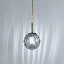 Nordic bedroom bedside small chandelier light post-modern minimalist color glass ball single head dining room chandelier