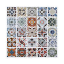 12*12Inch  Morocco colorful  flower  wall tiles self adhesive wall tiles for kitchen bathroom backsplash waterproof
