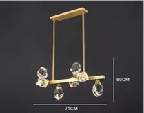 Postmodern copper light luxury chandelier living room lamp crystal lighting restaurant bedroom atmospheric molecular lamp