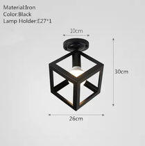 Industrial style retro small iron frame ceiling lamp aisle lamp porch balcony staircase small ceiling lamp