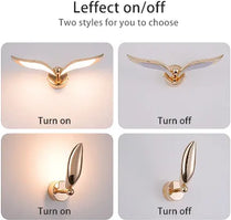 Nordic Seagull Led Wall Lamp Golden Luxury Wall Lights Indoor Lighting For Bedroom Bathroom Decor Mirrors Vanity Bedside Sconce