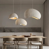 Nordic Villa Stair Wabi-sabi Style Pendant Chandelier Irregular Resin E27 Pendant Lights Staircase Suspend Lamp Decor Droplight