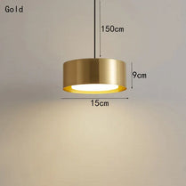 Designer nordic led golden pendant light