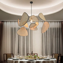 Wabi-Sabi Chandelier Japanese Zen Designer Bamboo Rattan Art Pendant Light Modern Hotel Homestay Classic Restaurant Lighting