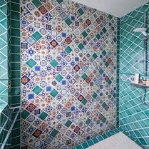Factory supply 10*10cm mexican talavera tiles bathroom and kitchen the the pattern wall tiles luxury villa tile