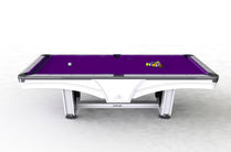 9ft Riley Ray Tournament American Pool Table – White/Purple