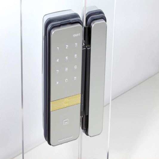 Yale YDG 313 Shine Digital Glass Door Lock, RFID, PIN Code, Mirror Finish