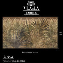 Fabric Sepian palms