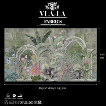 Fabric Verdant Mosaic Nature