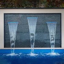 Stainless Steel Spillway Waterfall Tops - Aquatic