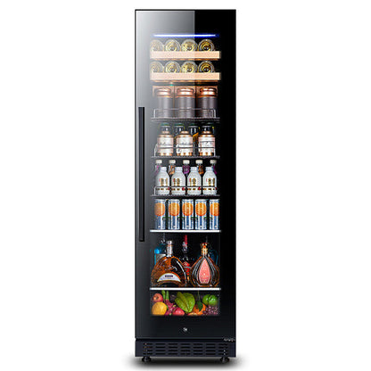 COOLBABY Premium Eight-Layer Wine Cabinet with LED Display and Exceptional Cooling