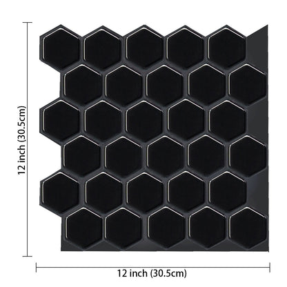 1.2 mm Glue Peel and Stick Black Vinyl Wall Tile Home Decor Bathroom Living Room TSQS70 by Vivid Tiles | Souqify