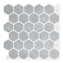 1.2 mm Glue Peel and Stick Dark Grey Vinyl Wall Tile Home Decor Bathroom Living Room TSQS80 by Vivid Tiles | Souqify