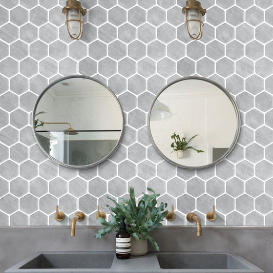 1.2 mm Glue Peel and Stick Dark Grey Vinyl Wall Tile Home Decor Bathroom Living Room TSQS80 by Vivid Tiles | Souqify