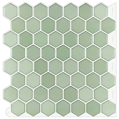 1.2 mm Glue Peel and Stick Green Vinyl Wall Tile Home Decor Bathroom Living Room TSQS86 by Vivid Tiles | Souqify