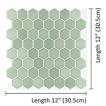 1.2 mm Glue Peel and Stick Green Vinyl Wall Tile Home Decor Bathroom Living Room TSQS86 by Vivid Tiles | Souqify