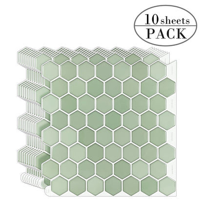 1.2 mm Glue Peel and Stick Green Vinyl Wall Tile Home Decor Bathroom Living Room TSQS86 by Vivid Tiles | Souqify