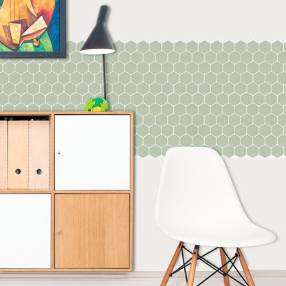 1.2 mm Glue Peel and Stick Light Green Vinyl Wall Tile Home Decor Bathroom Living Room TSQS75 by Vivid Tiles | Souqify