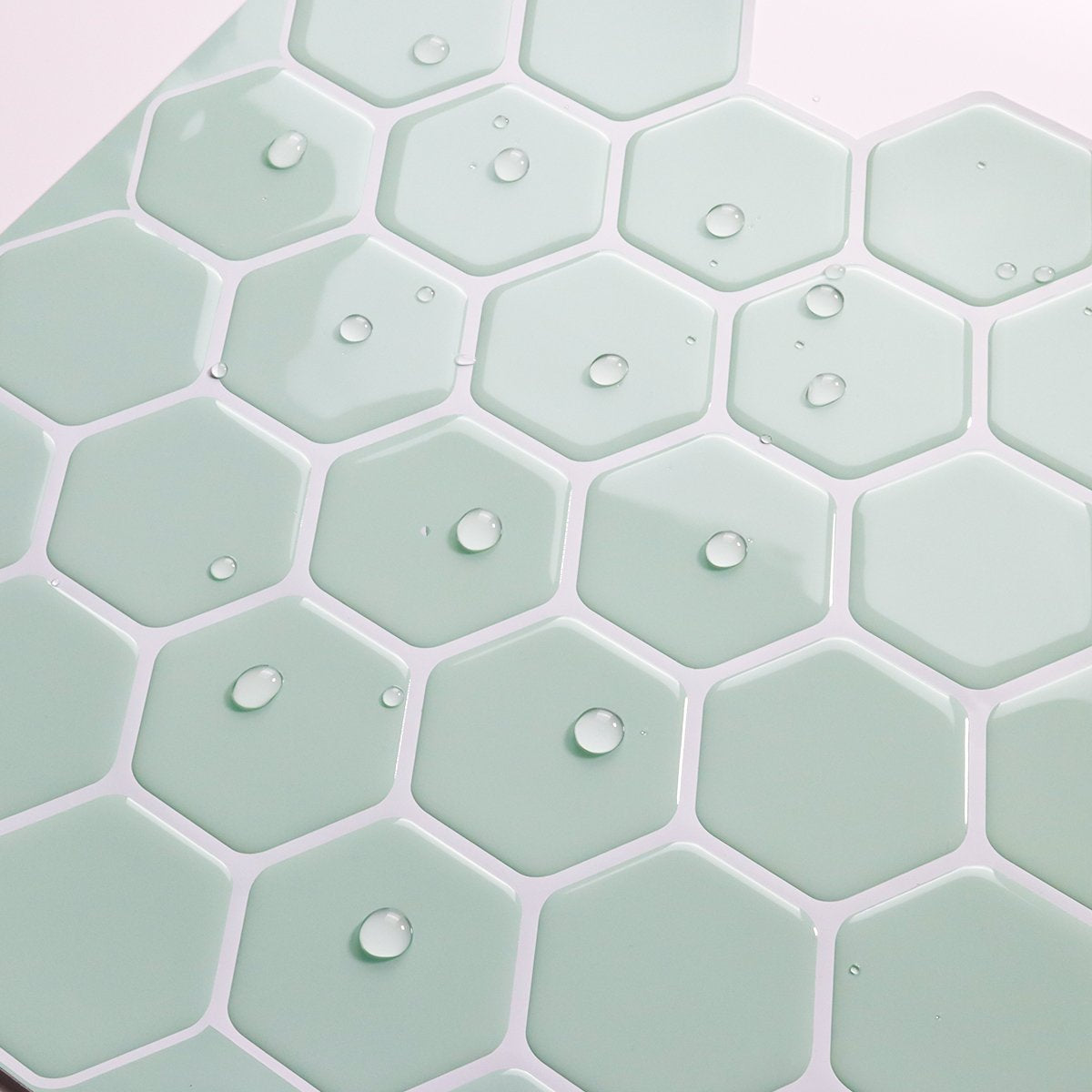 1.2 mm Peel and Stick Hexagon GreenWall Tile Home Decor Bathroom Living Room TSQS69 by Vivid Tiles | Souqify