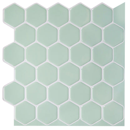 1.2 mm Peel and Stick Hexagon GreenWall Tile Home Decor Bathroom Living Room TSQS69 by Vivid Tiles | Souqify