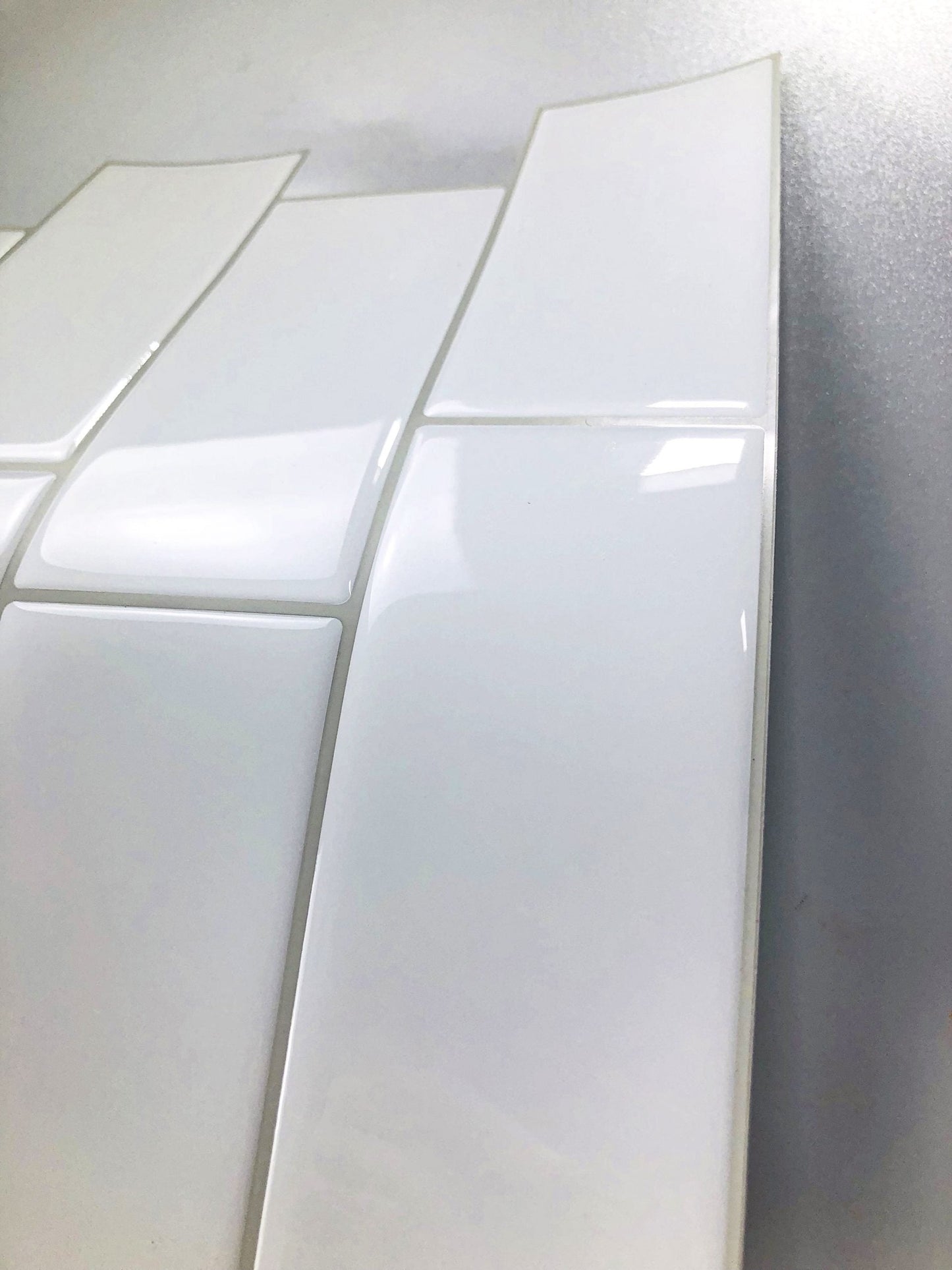 1.2mm 4 layer Subway Peel and Stick White Vinyl Wall Tile Home Decor bathroom Living Room T80711 by Vivid Tiles | Souqify