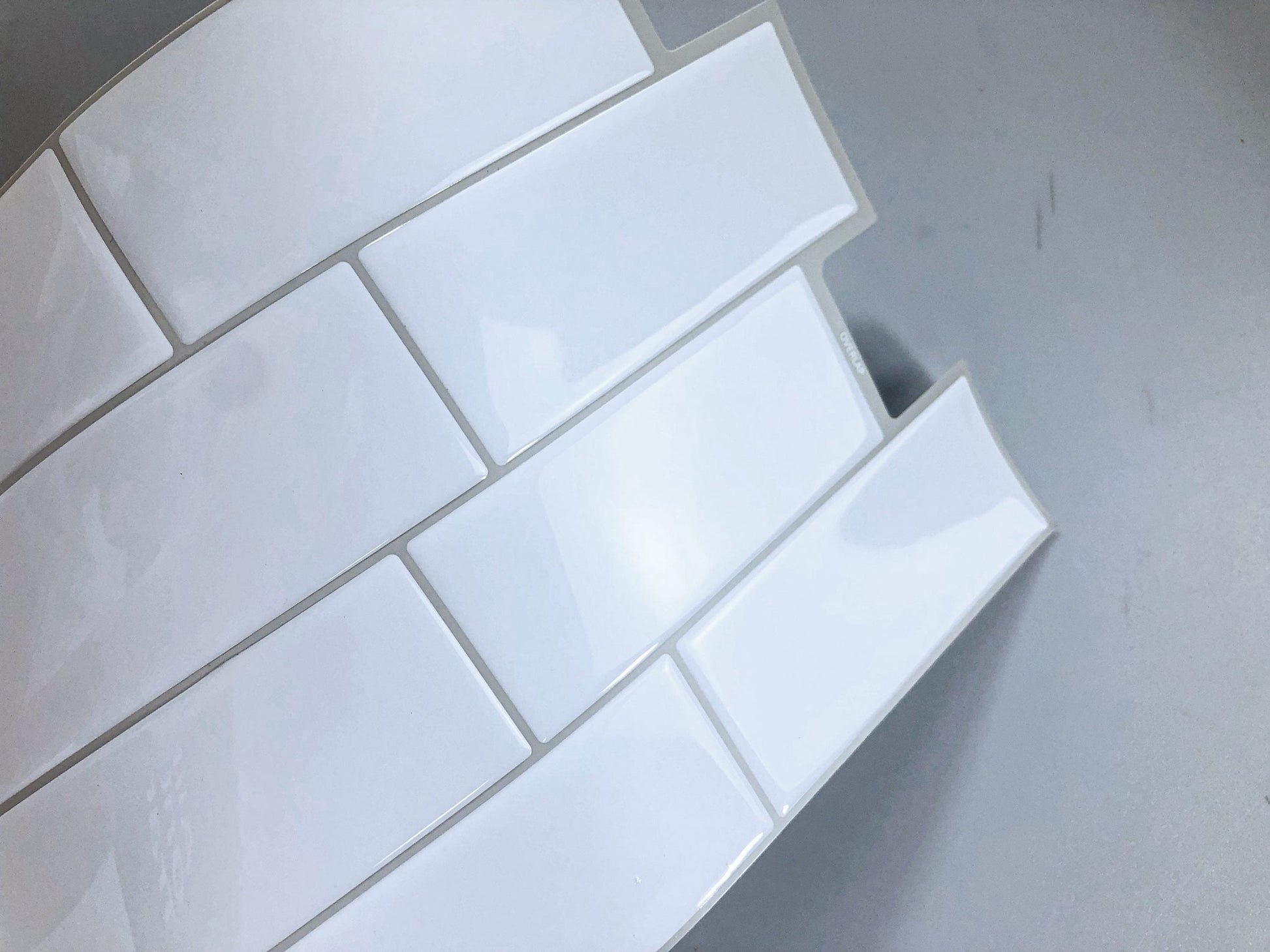 1.2mm 4 layer Subway Peel and Stick White Vinyl Wall Tile Home Decor bathroom Living Room T80711 by Vivid Tiles | Souqify