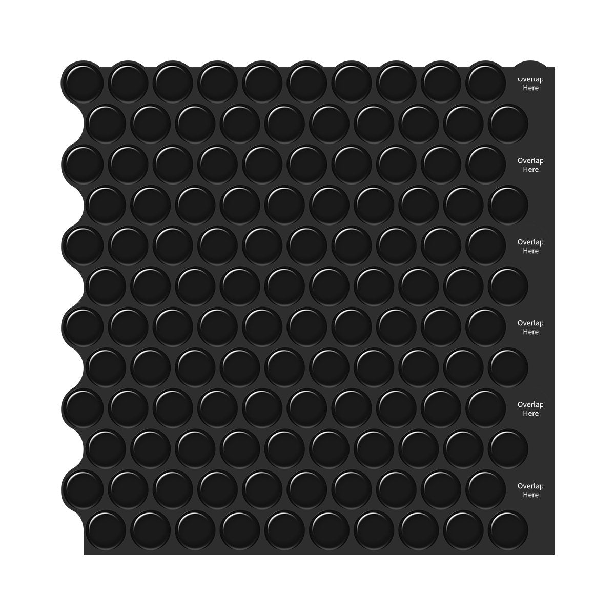 1.2mm Peel and Stick Black Dot Wall Tiles Home Decor Bathroom Living Room T80408 by Vivid Tiles | Souqify