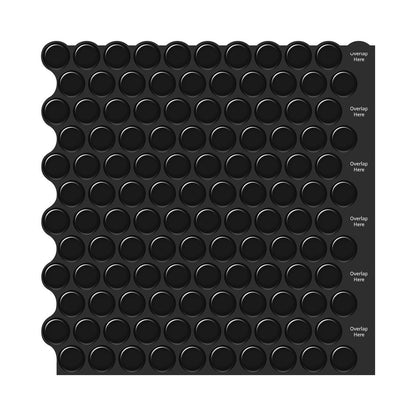 1.2mm Peel and Stick Black Dot Wall Tiles Home Decor Bathroom Living Room T80408 by Vivid Tiles | Souqify