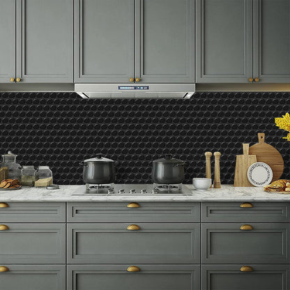 1.2mm Peel and Stick Black Dot Wall Tiles Home Decor Bathroom Living Room T80408 by Vivid Tiles | Souqify