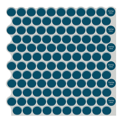 1.2mm Peel and Stick Blue Dot Wall Tiles Home Decor Bathroom Living Room T80409 by Vivid Tiles | Souqify