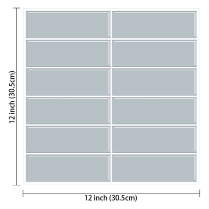 1.2mm Peel and Stick Blue Rectangle Wall Tiles Home Decor Kitchen T80747 by Vivid Tiles | Souqify