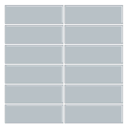 1.2mm Peel and Stick Blue Rectangle Wall Tiles Home Decor Kitchen T80747 by Vivid Tiles | Souqify
