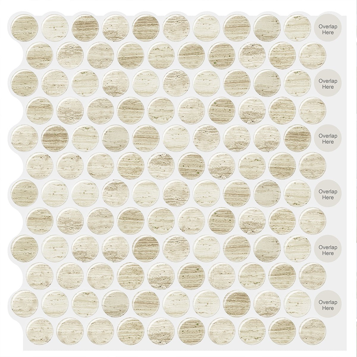 1.2mm Peel and Stick Brown Marble Dot Wall Tiles Home Decor Bathroom Living Room T80410 by Vivid Tiles | Souqify