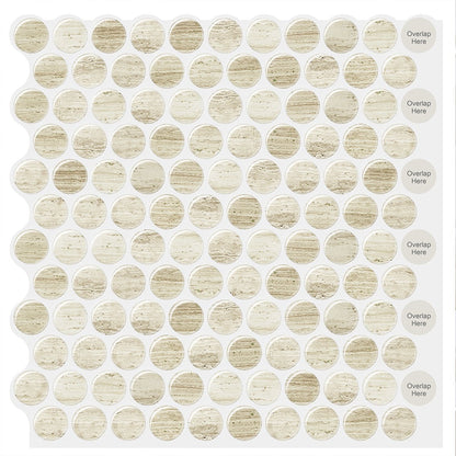 1.2mm Peel and Stick Brown Marble Dot Wall Tiles Home Decor Bathroom Living Room T80410 by Vivid Tiles | Souqify