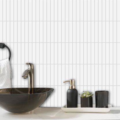 1.2mm Peel and Stick Gray Frame Line Rectangle Small Size Wall Tiles Home Decor Kitchen T80551 by Vivid Tiles | Souqify