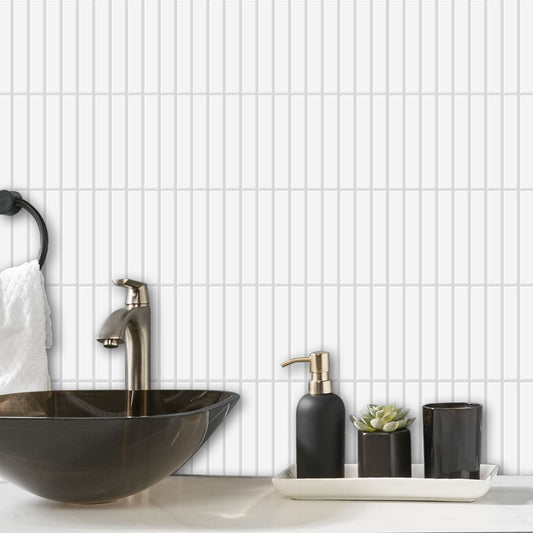 1.2mm Peel and Stick Gray Frame Line Rectangle Small Size Wall Tiles Home Decor Kitchen T80551 by Vivid Tiles | Souqify
