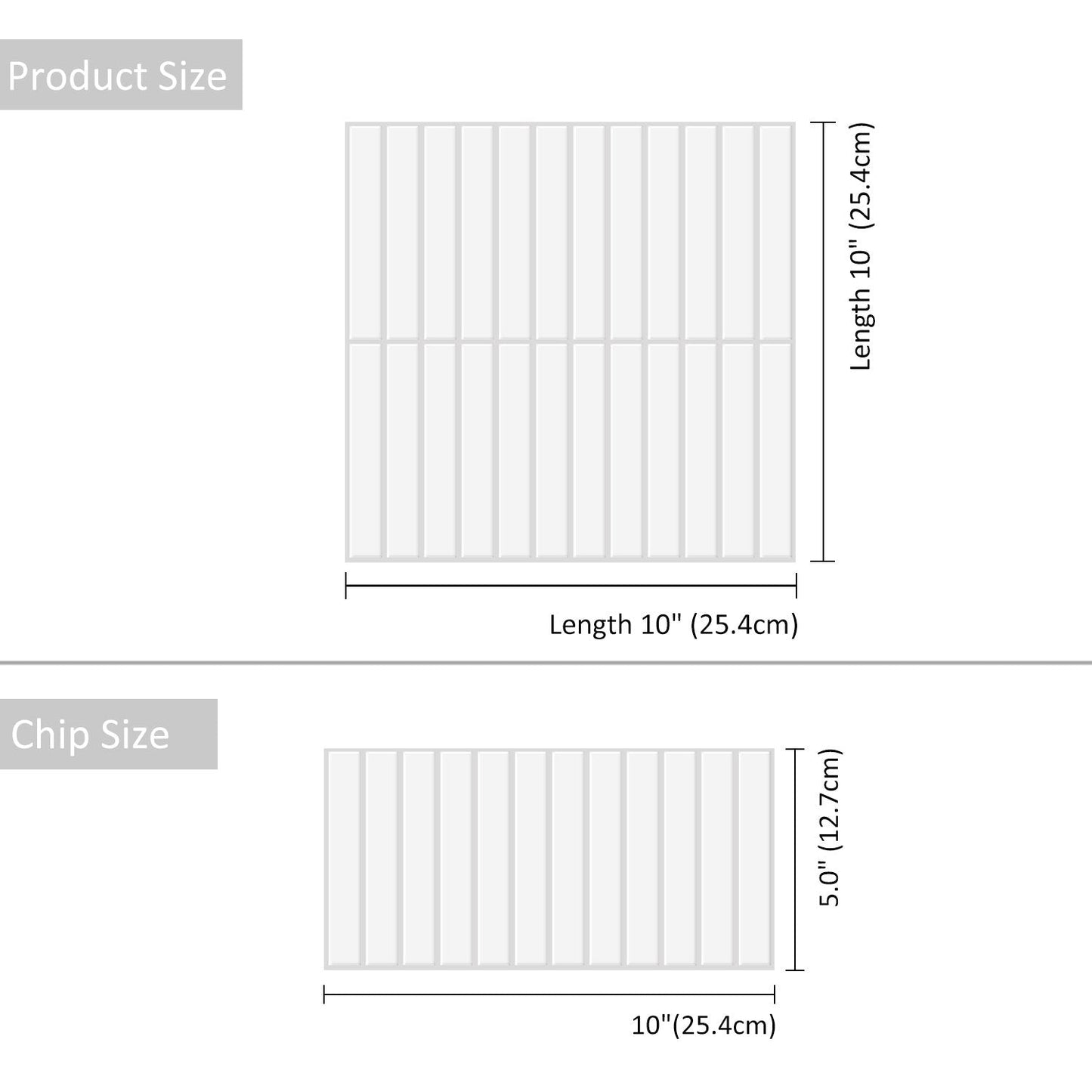 1.2mm Peel and Stick Gray Frame Line Rectangle Small Size Wall Tiles Home Decor Kitchen T80551 by Vivid Tiles | Souqify