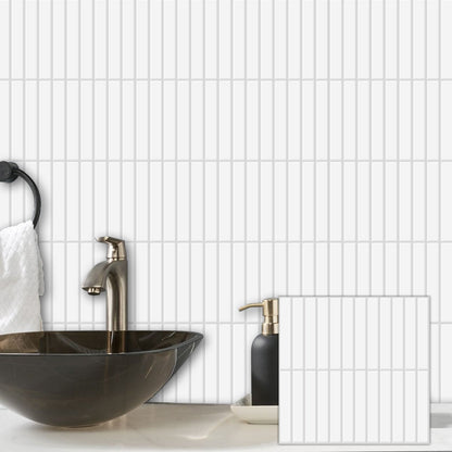 1.2mm Peel and Stick Gray Frame Line Rectangle Small Size Wall Tiles Home Decor Kitchen T80551 by Vivid Tiles | Souqify