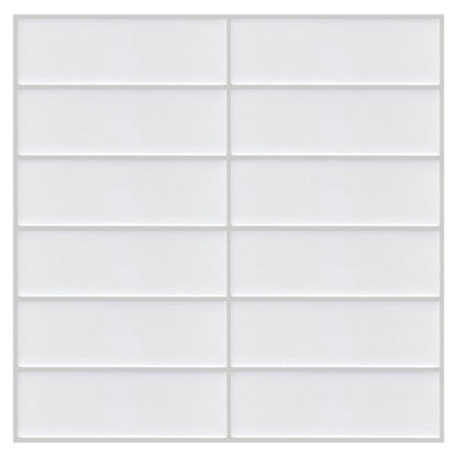 1.2mm Peel and Stick Gray Frame Rectangular Wall Tiles Home Decor Kitchen T80772 by Vivid Tiles | Souqify